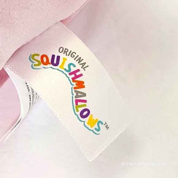 MIRACLE 🦊 8" FTM Pink Fennec Fox w Maroon Bow & Furry Belly Squishmallow NWT - Picture 2 of 7